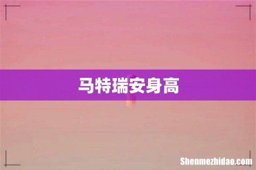 马特瑞安身高