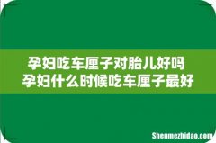 孕妇吃车厘子对胎儿好吗 孕妇什么时候吃车厘子最好
