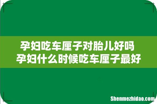 孕妇吃车厘子对胎儿好吗 孕妇什么时候吃车厘子最好