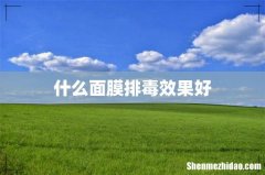 什么面膜排毒效果好