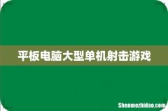 平板电脑大型单机射击游戏