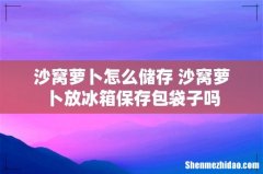 沙窝萝卜怎么储存 沙窝萝卜放冰箱保存包袋子吗