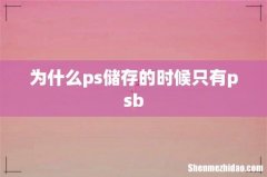 为什么ps储存的时候只有psb