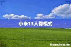 小米13人像模式