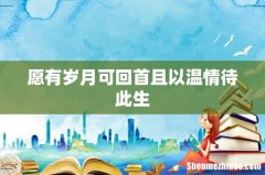 愿有岁月可回首且以温情待此生