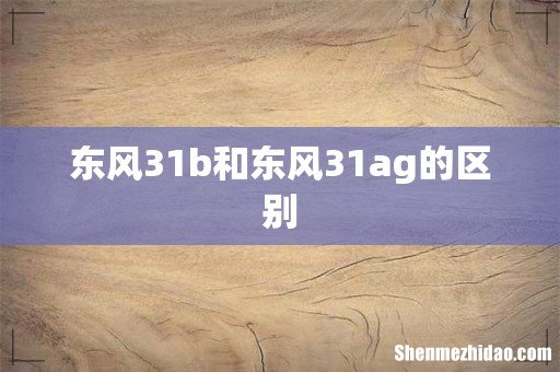 东风31b和东风31ag的区别