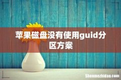 苹果磁盘没有使用guid分区方案