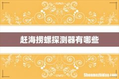 赶海捞螺探测器有哪些