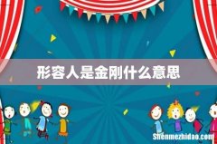 形容人是金刚什么意思