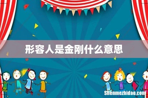 形容人是金刚什么意思