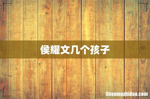 侯耀文几个孩子