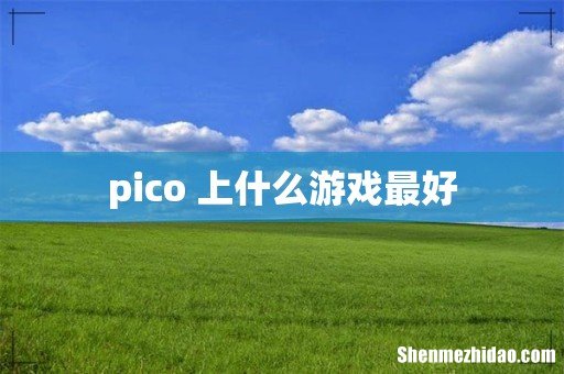 pico 上什么游戏最好