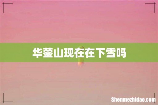 华蓥山现在在下雪吗