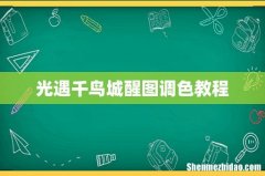 光遇千鸟城醒图调色教程
