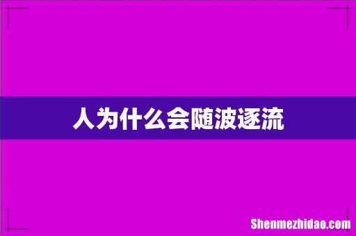 人为什么会随波逐流