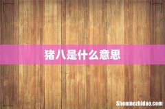猪八是什么意思