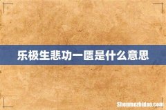 乐极生悲功一匮是什么意思