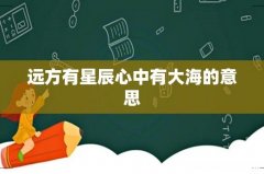 远方有星辰心中有大海的意思