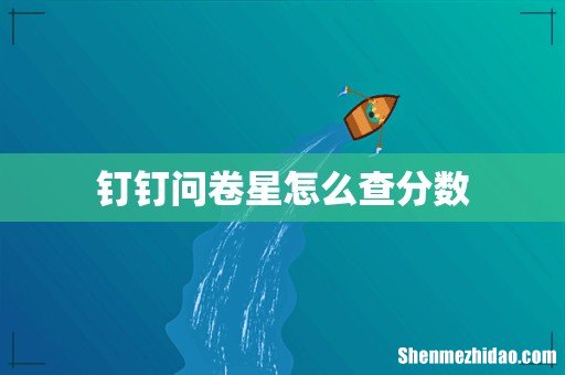 钉钉问卷星怎么查分数