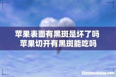苹果表面有黑斑是坏了吗 苹果切开有黑斑能吃吗