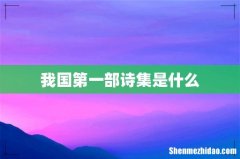 我国第一部诗集是什么