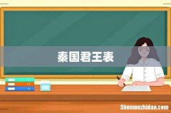 秦国君王表