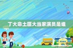 丁大命土匪大当家演员是谁