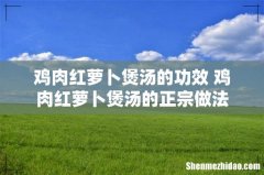 鸡肉红萝卜煲汤的功效 鸡肉红萝卜煲汤的正宗做法