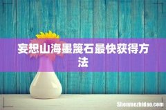 妄想山海墨篾石最快获得方法