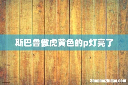 斯巴鲁傲虎黄色的p灯亮了