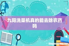 九阳洗菜机真的能去除农药吗