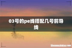 03号的pe线搭配几号前导线