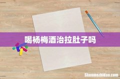喝杨梅酒治拉肚子吗