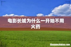 电影长城为什么一开始不用火药