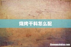 烧烤干料怎么配