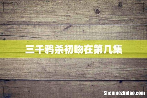 三千鸦杀初吻在第几集