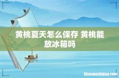 黄桃夏天怎么保存 黄桃能放冰箱吗