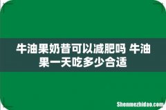 牛油果奶昔可以减肥吗 牛油果一天吃多少合适