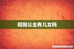 昭阳公主有儿女吗