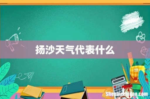 扬沙天气代表什么