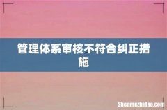 管理体系审核不符合纠正措施