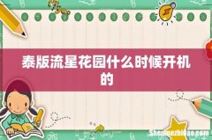 泰版流星花园什么时候开机的