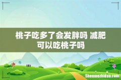 桃子吃多了会发胖吗 减肥可以吃桃子吗