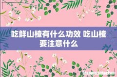 吃鲜山楂有什么功效 吃山楂要注意什么