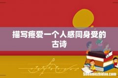 描写疼爱一个人感同身受的古诗