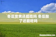 冬瓜变黄还能吃吗 冬瓜酸了还能吃吗