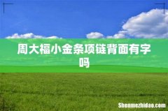 周大福小金条项链背面有字吗