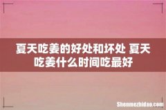 夏天吃姜的好处和坏处 夏天吃姜什么时间吃最好