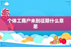 个体工商户未到征期什么意思