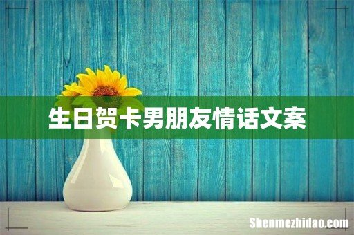 生日贺卡男朋友情话文案